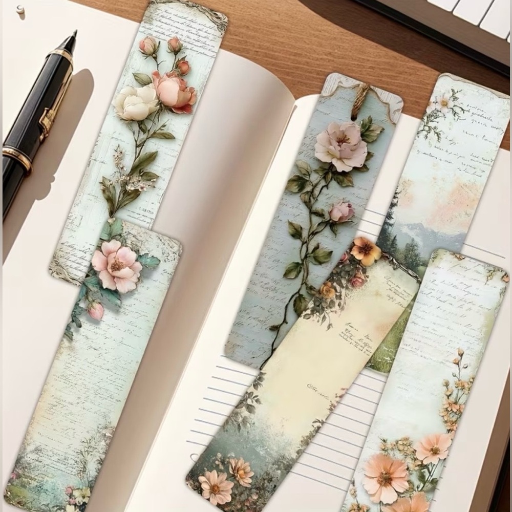 Brand New 30pcs Vintage Multi-Color Landscape Bookmarks